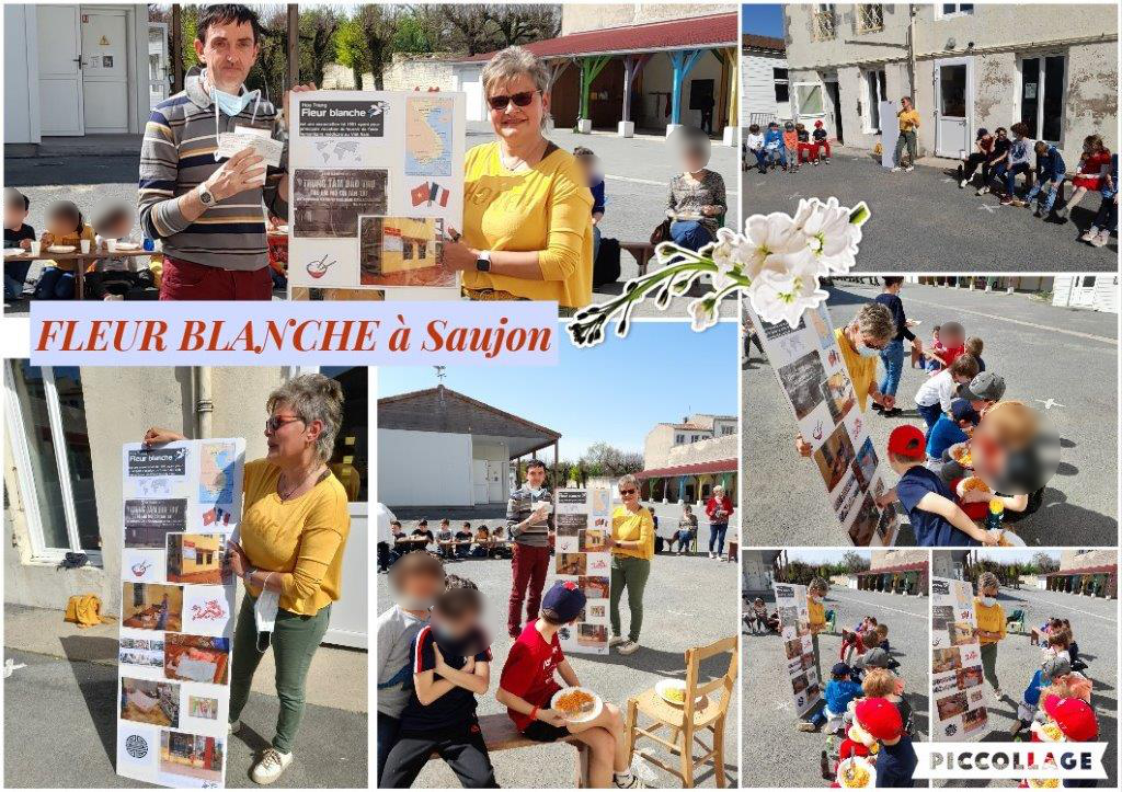 Fleur Blanche soutenue par l'école primaire de Saujon