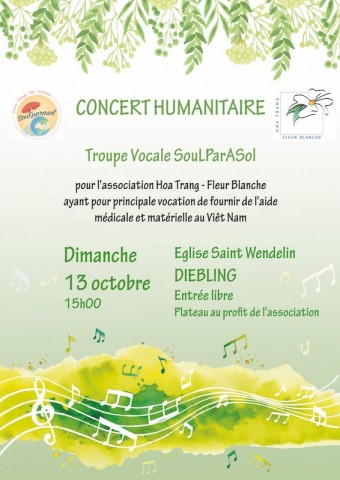 Concert de la troupe vocale SoulParAsol 13 octobre 2019